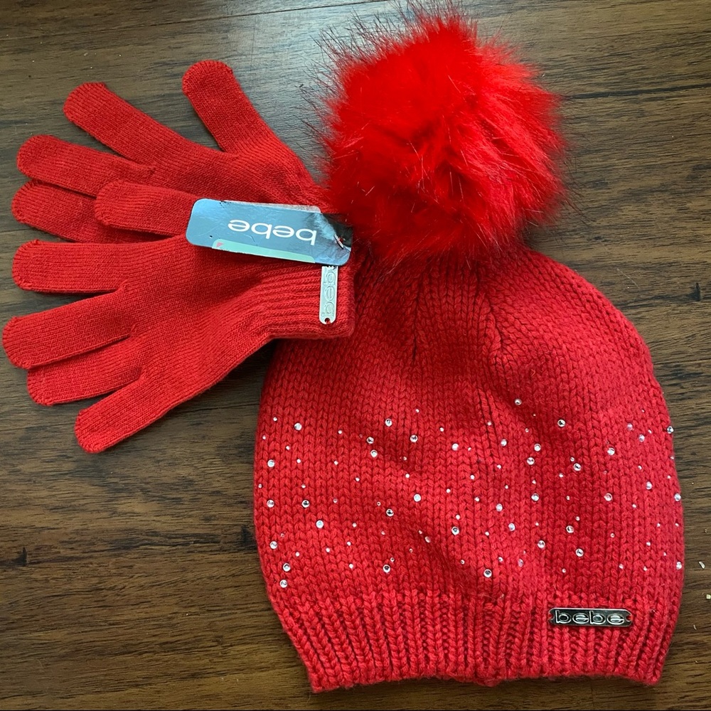 Bebe Hat & Glove Set